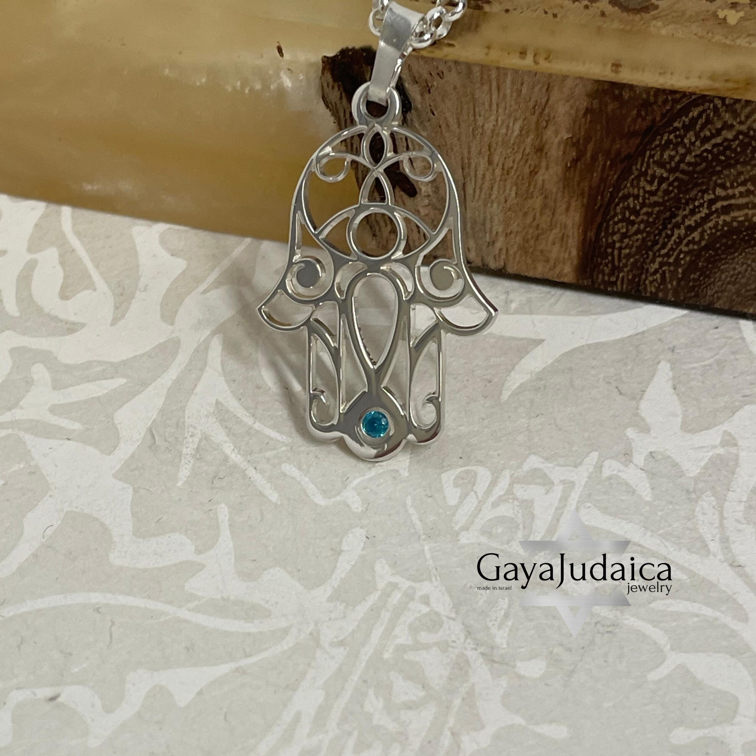 Custom Birthstone Hamsa Necklace — Sterling Silver, Gold, or Rose Gold Custom Birthstone Hamsa Necklace — Sterling Silver, Gold, or Rose Gold