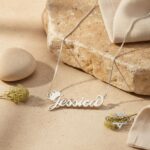 Personalized Crown Name Necklace — Hebrew Nameplate Pendant