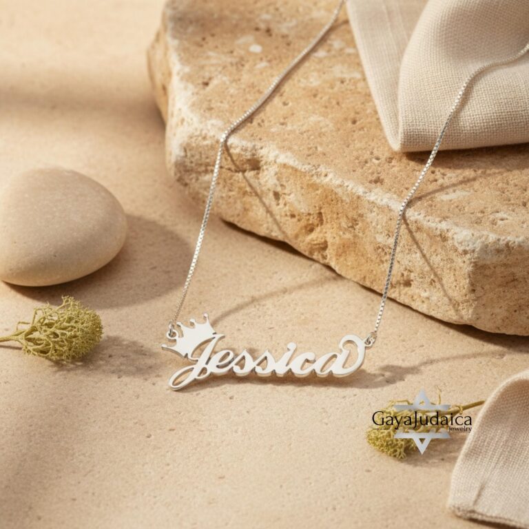 Personalized Crown Name Necklace — view 1