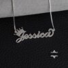 Personalized Crown Name Necklace — view 6