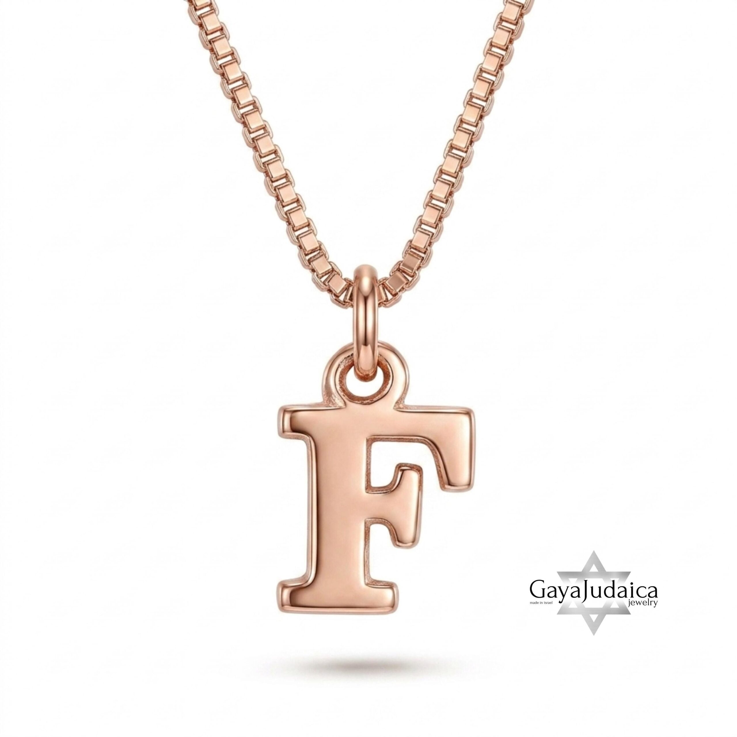 Personalized Hebrew Initial Necklace — Dainty Sterling Silver Minimalist Personalized Hebrew Initial Necklace — Dainty Sterling Silver Minimalist