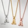 Personalized Hebrew Initial Necklace — view 7