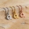 Personalized Hebrew Initial Necklace — view 9