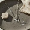 Chai Heart Pendant Necklace — view 4