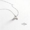 Personalized Hebrew Letter Pendant — Sterling Silver — view 2