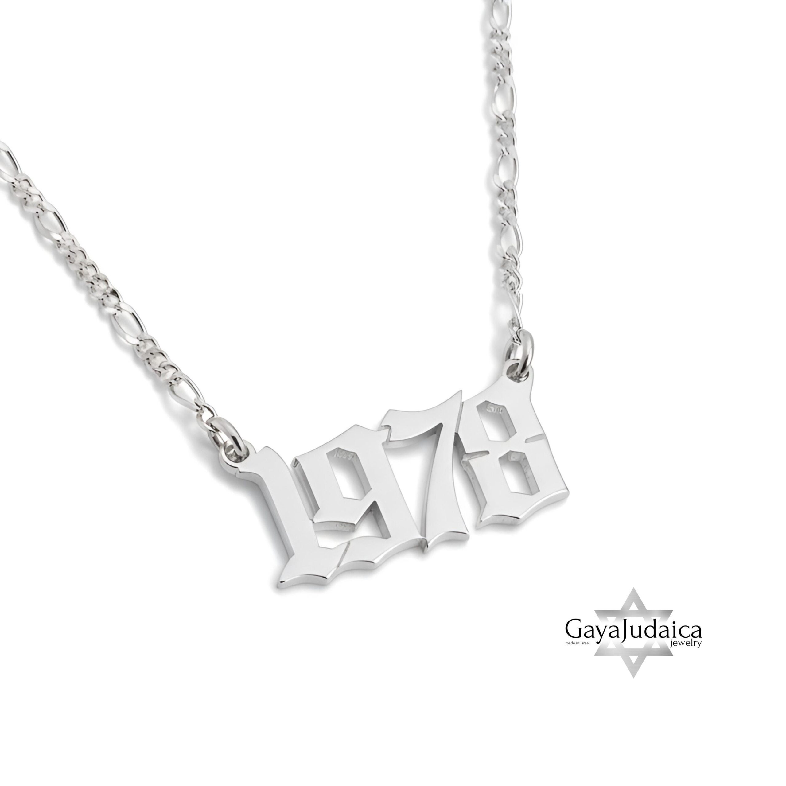 Custom Number Necklace — Personalized Israeli Jewelry Custom Number Necklace — Personalized Israeli Jewelry