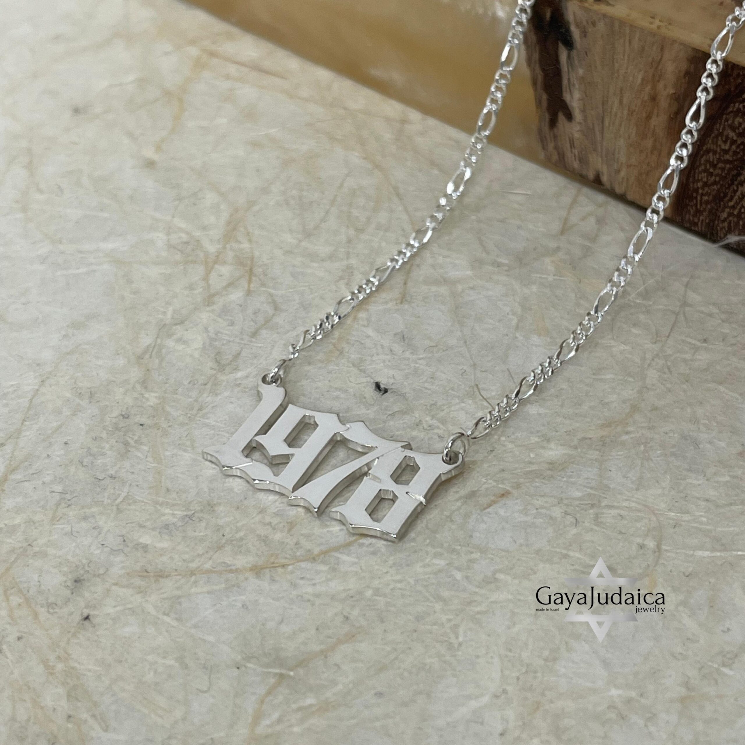 Custom Number Necklace — Personalized Israeli Jewelry Custom Number Necklace — Personalized Israeli Jewelry
