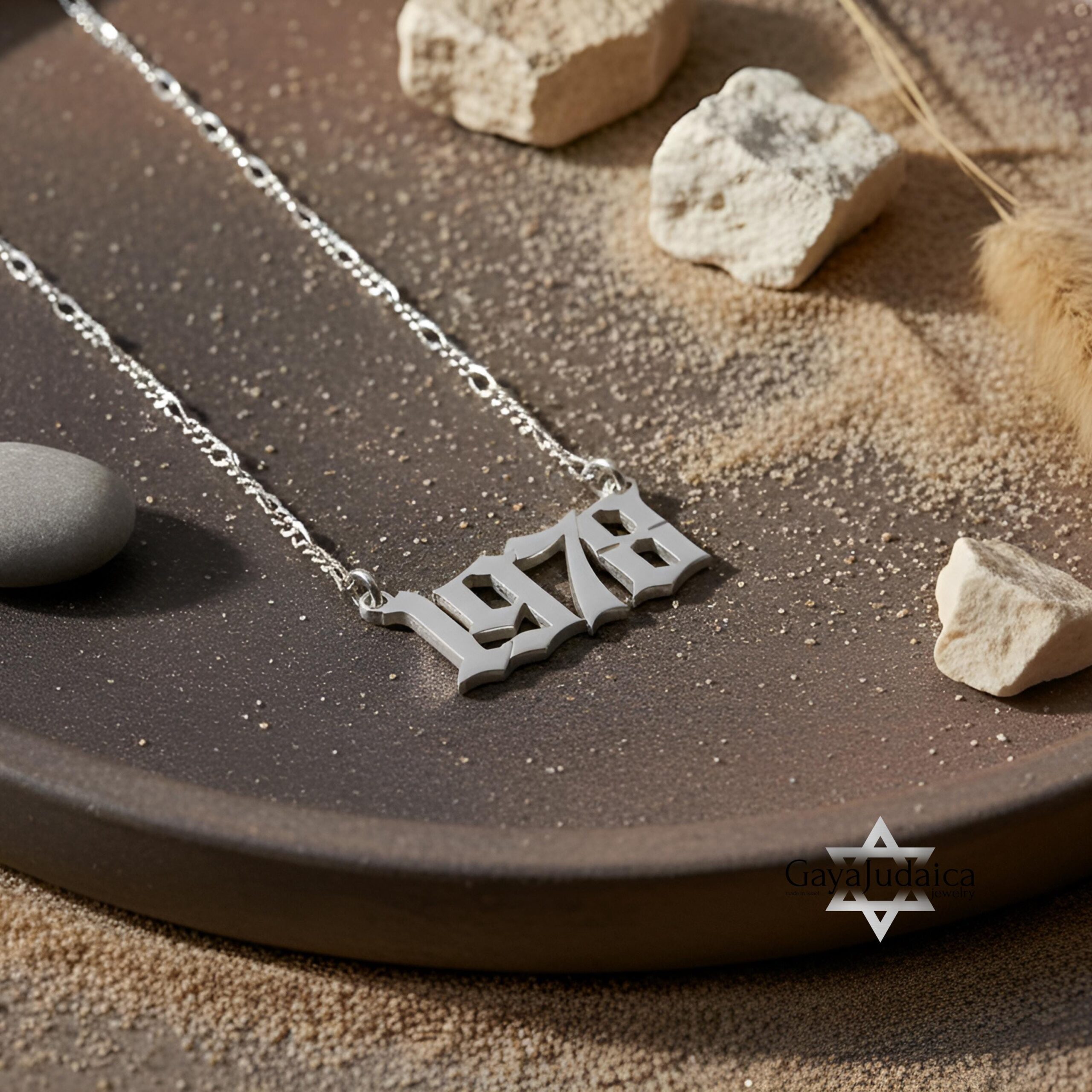 Custom Number Necklace — Personalized Israeli Jewelry Custom Number Necklace — Personalized Israeli Jewelry