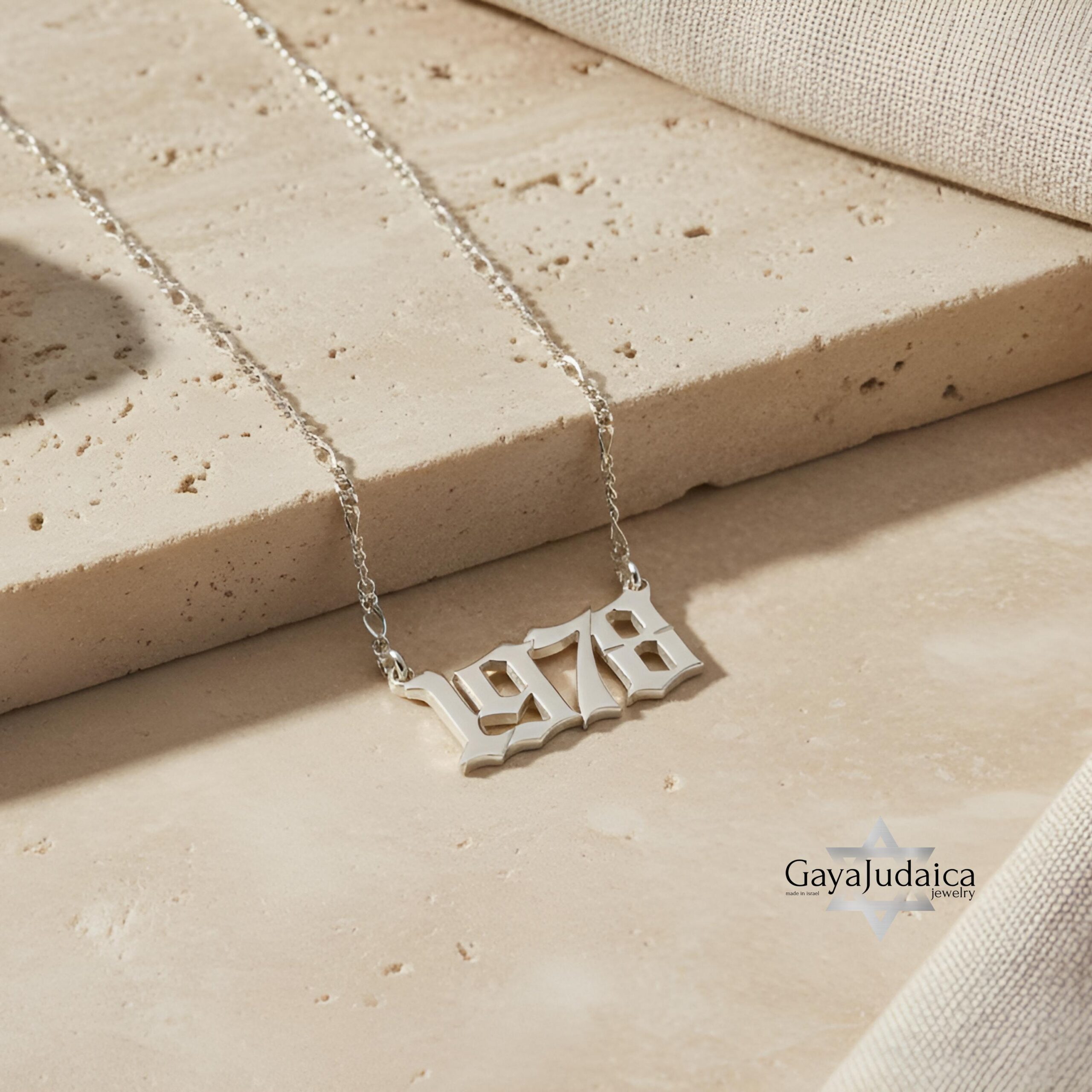 Custom Number Necklace — Personalized Israeli Jewelry Custom Number Necklace — Personalized Israeli Jewelry