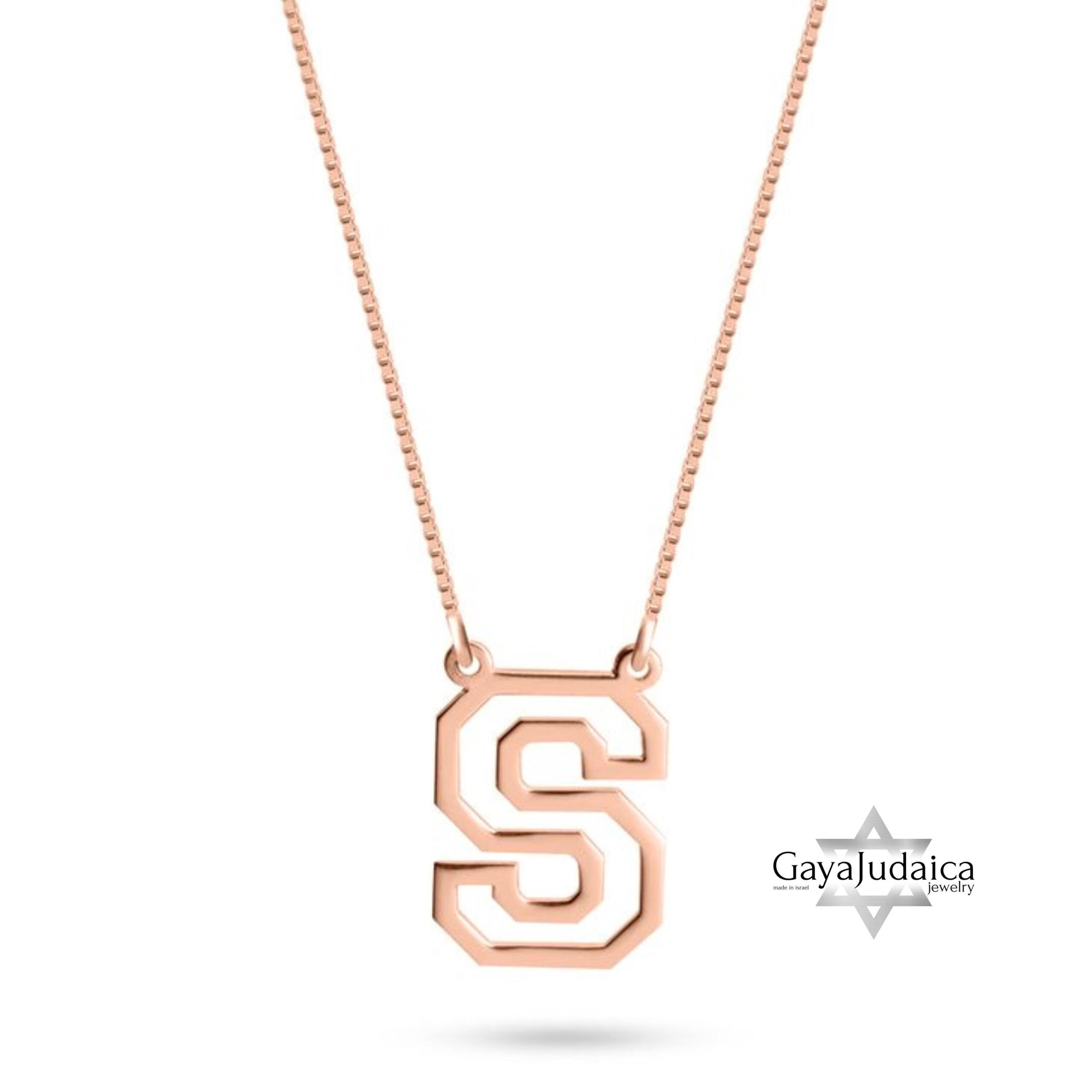 Custom Varsity Initial Pendant — Stylish Personalized Necklace Custom Varsity Initial Pendant — Stylish Personalized Necklace