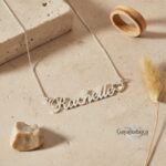 Nameplate Necklace with Heart Detail — Custom Israeli Jewelry