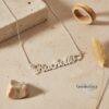 Nameplate Necklace with Heart Detail — view 8