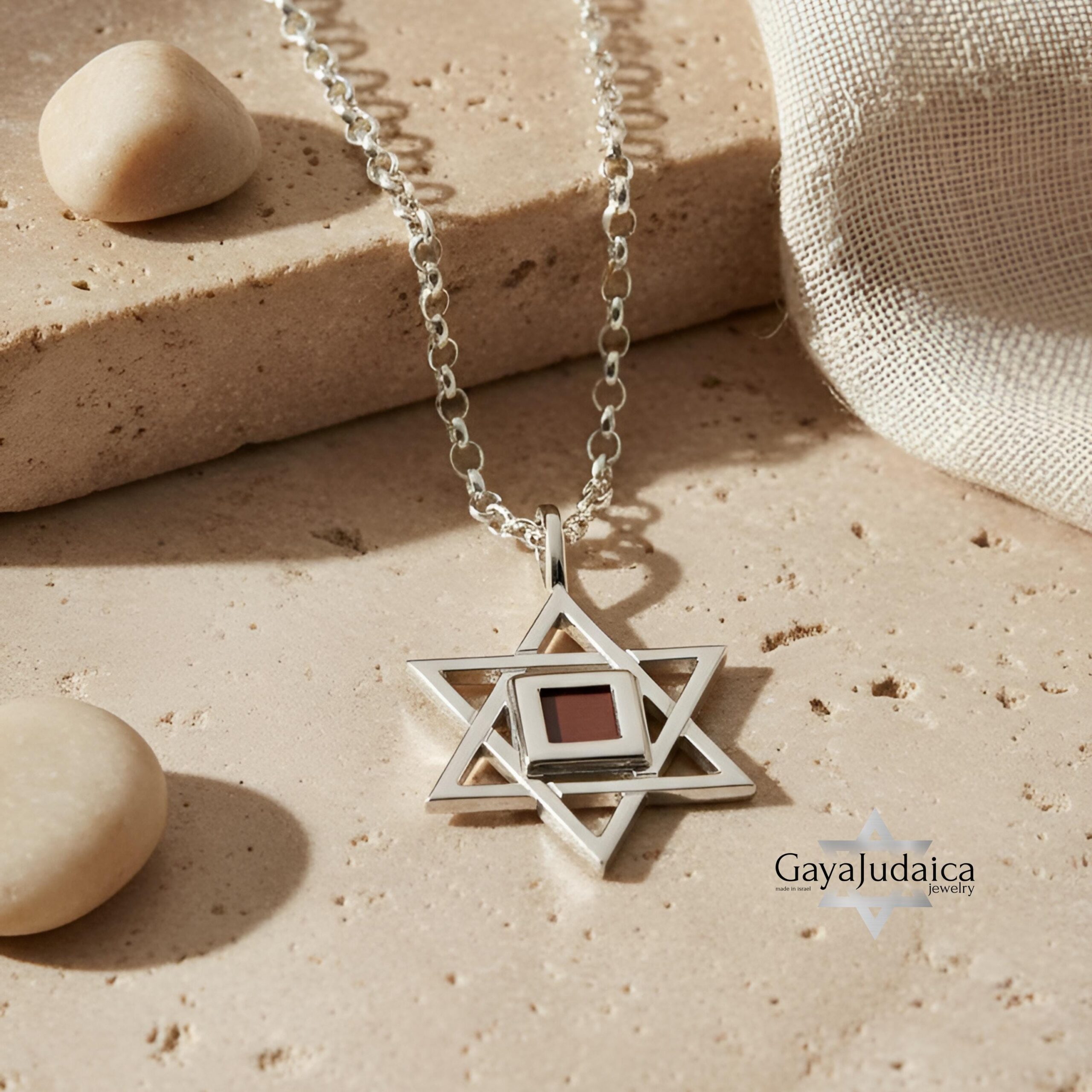 Star of David Nano Bible Necklace — Israeli Judaica Pendant Star of David Nano Bible Necklace — Israeli Judaica Pendant