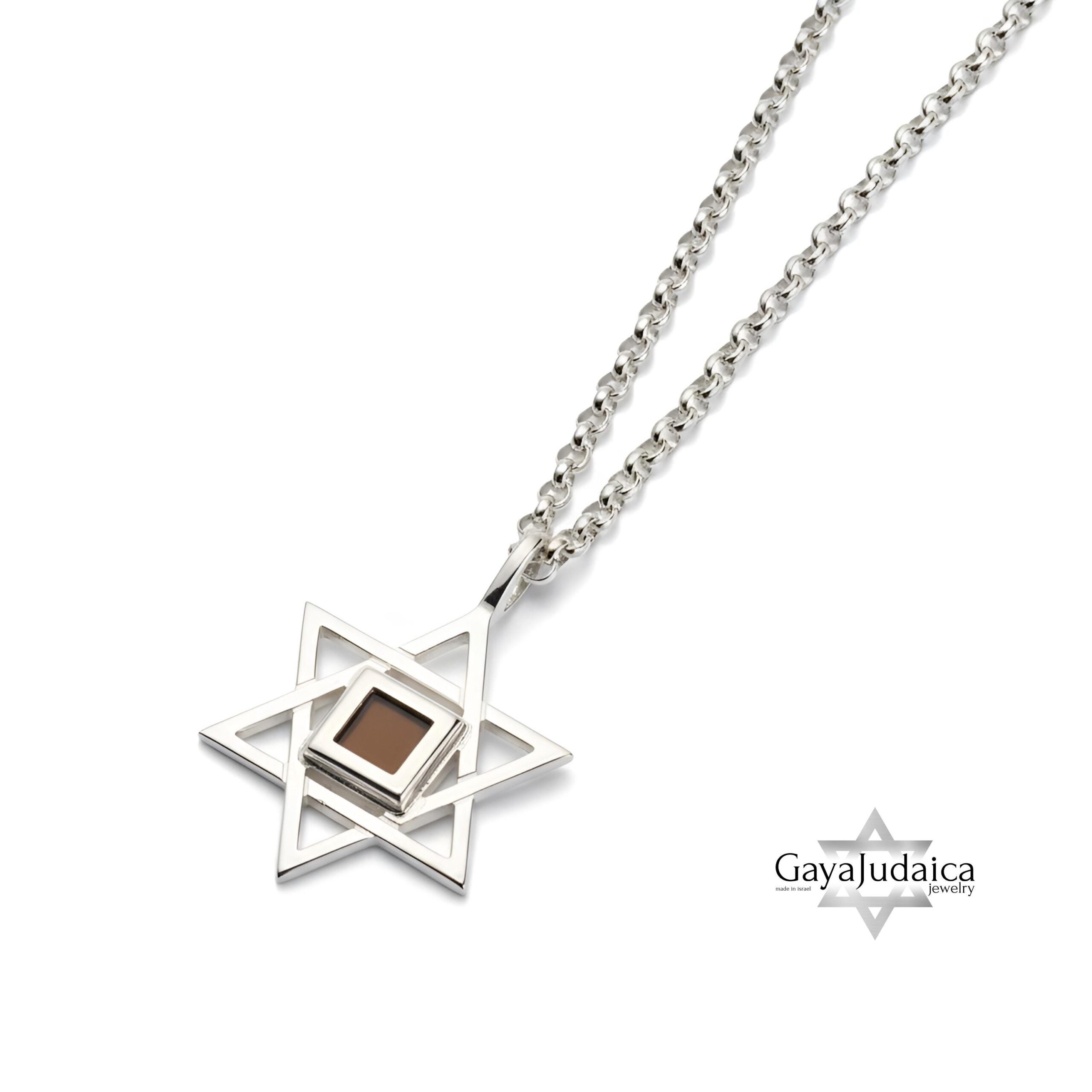 Star of David Nano Bible Necklace — Israeli Judaica Pendant Star of David Nano Bible Necklace — Israeli Judaica Pendant