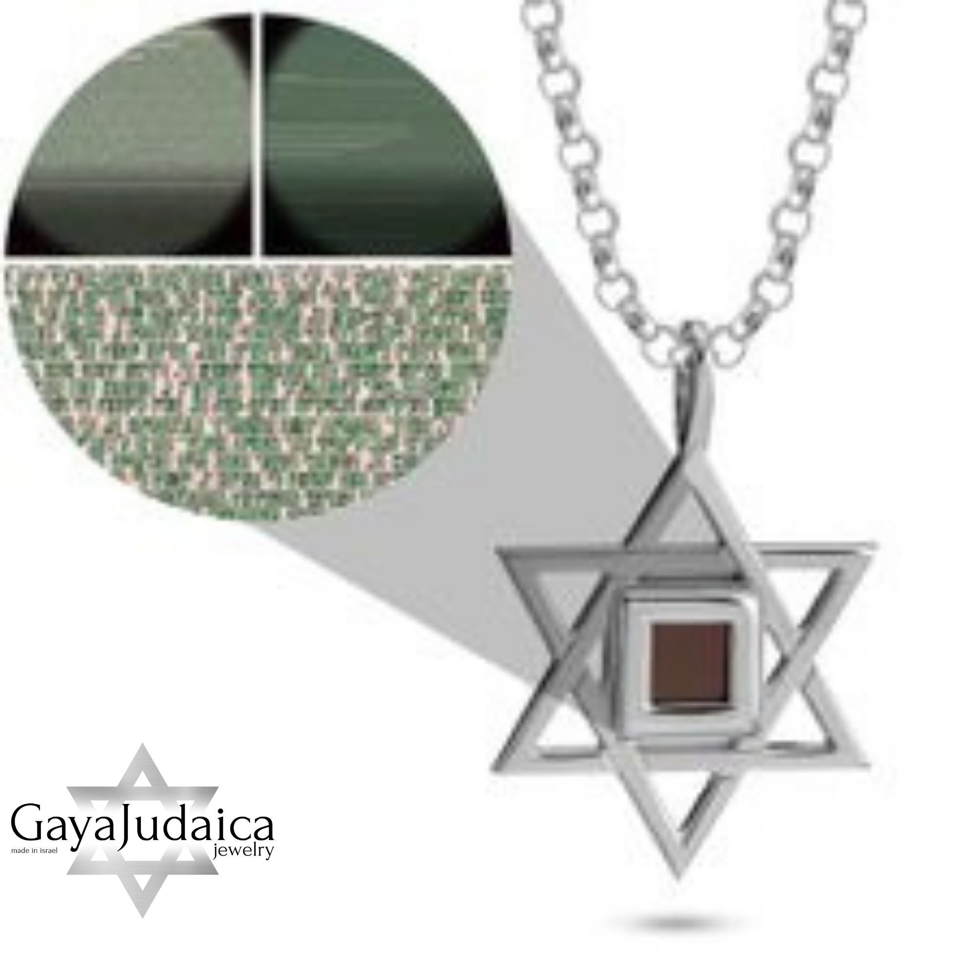 Star of David Nano Bible Necklace — Israeli Judaica Pendant Star of David Nano Bible Necklace — Israeli Judaica Pendant