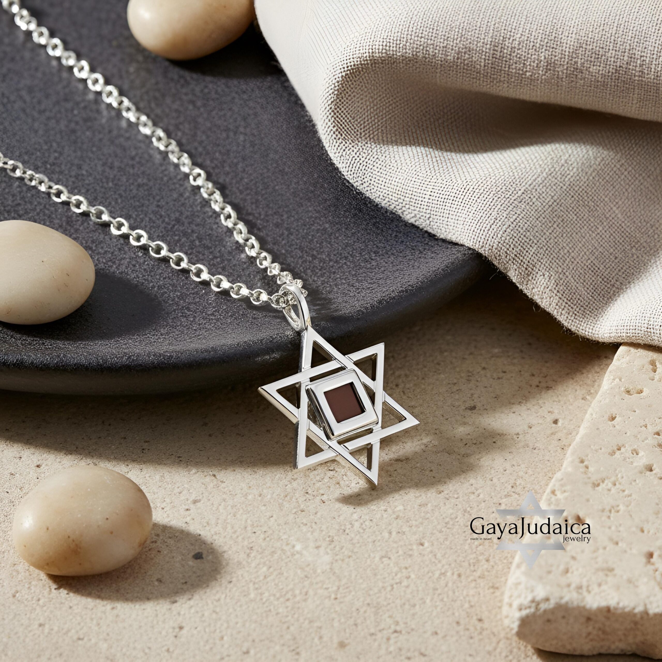 Star of David Nano Bible Necklace — Israeli Judaica Pendant Star of David Nano Bible Necklace — Israeli Judaica Pendant