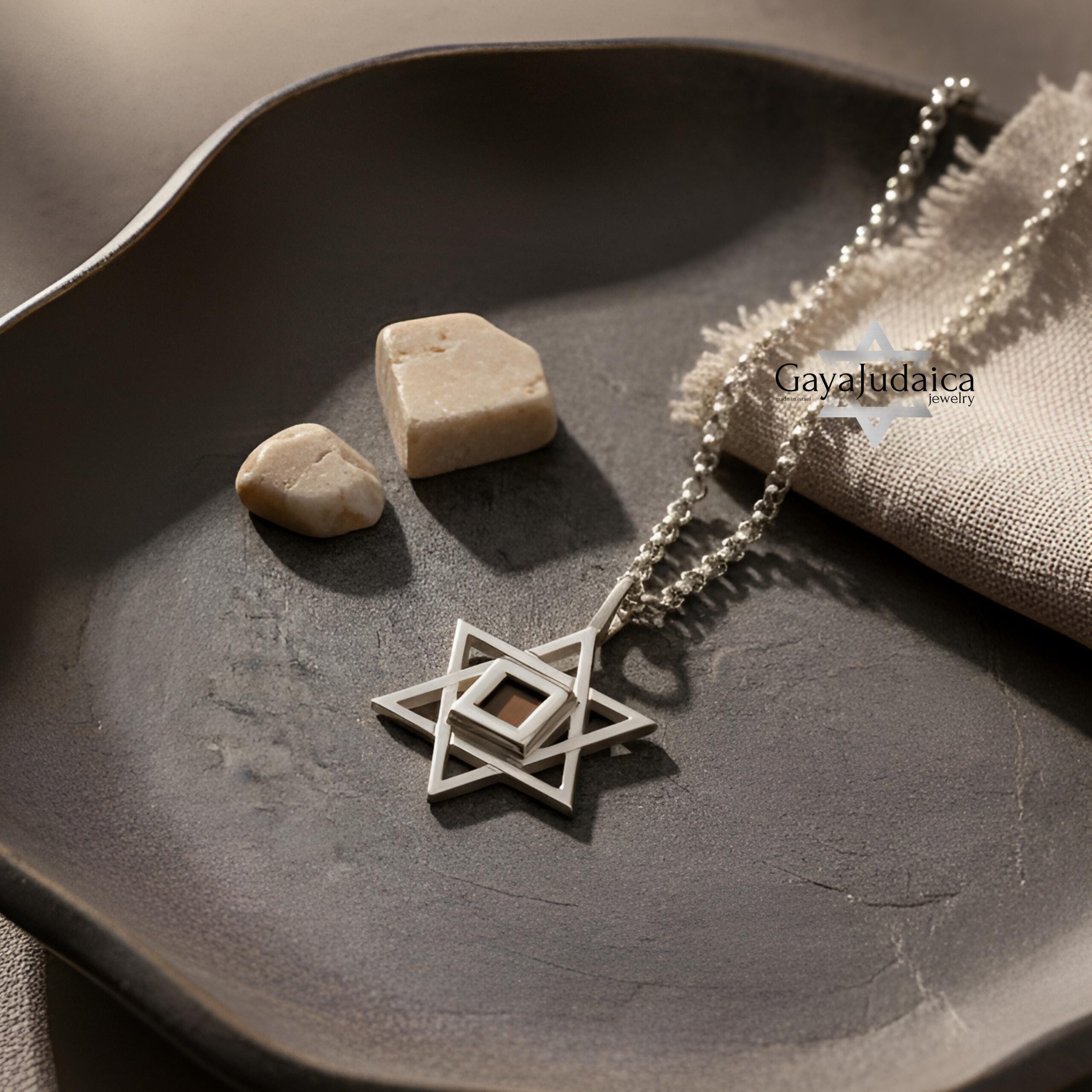 Star of David Nano Bible Necklace — Israeli Judaica Pendant Star of David Nano Bible Necklace — Israeli Judaica Pendant