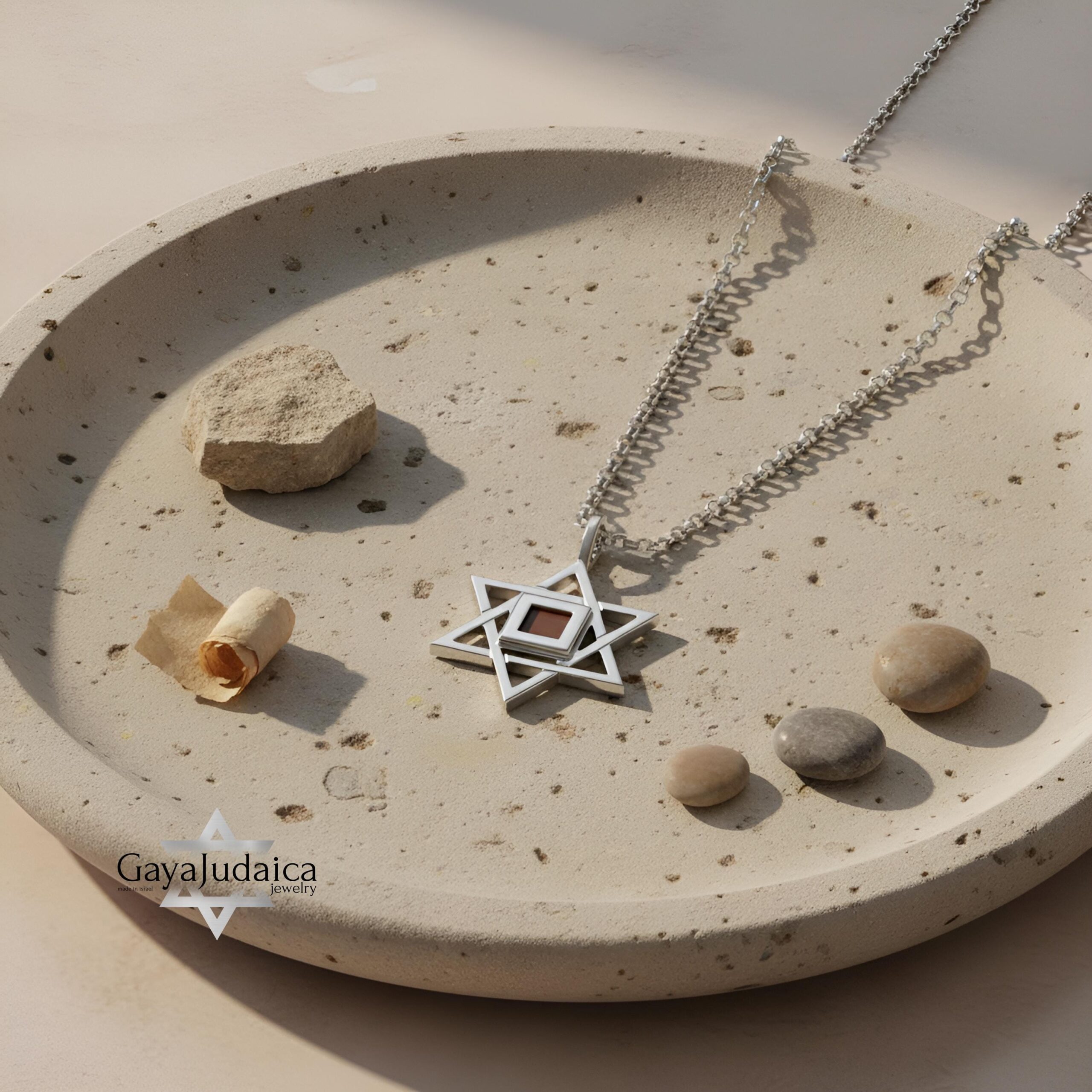 Star of David Nano Bible Necklace — Israeli Judaica Pendant Star of David Nano Bible Necklace — Israeli Judaica Pendant