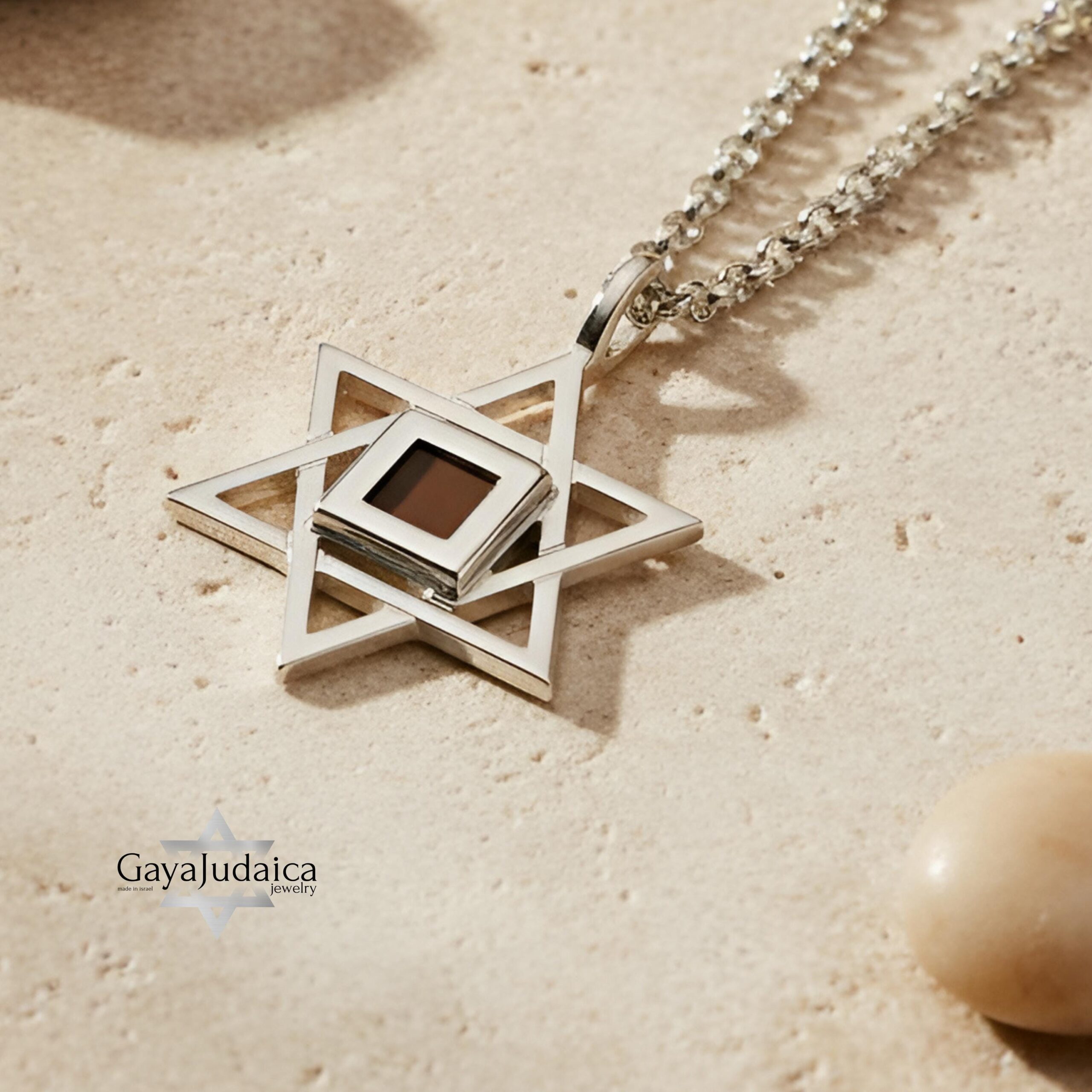 Star of David Nano Bible Necklace — Israeli Judaica Pendant Star of David Nano Bible Necklace — Israeli Judaica Pendant