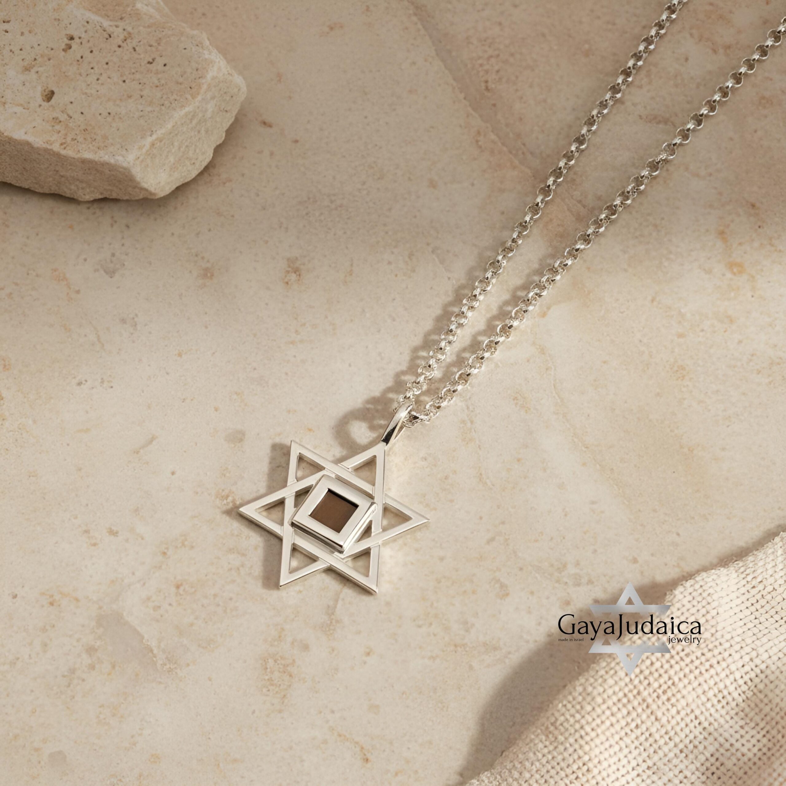 Star of David Nano Bible Necklace — Israeli Judaica Pendant Star of David Nano Bible Necklace — Israeli Judaica Pendant