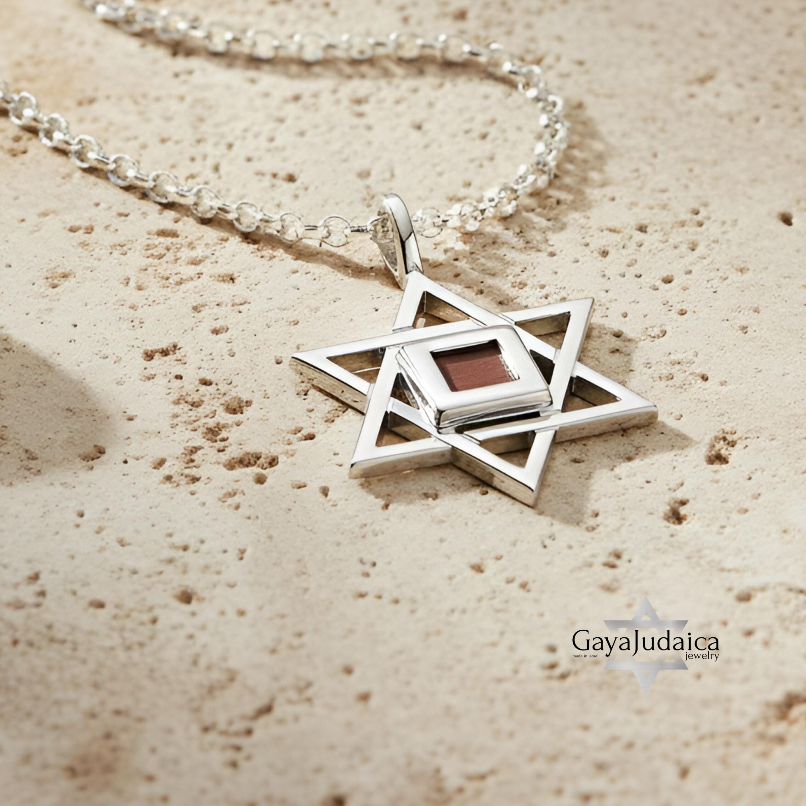 Star of David Nano Bible Necklace — Israeli Judaica Pendant Star of David Nano Bible Necklace — Israeli Judaica Pendant