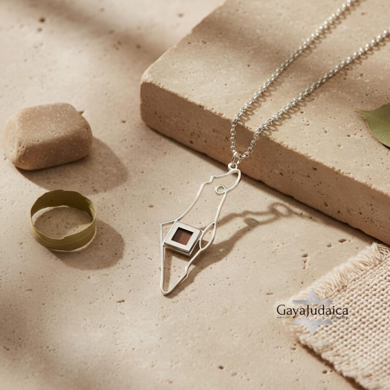 Israel Map Nano Bible Necklace — view 1
