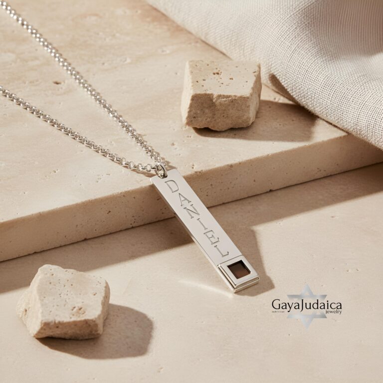 Custom Engraved Nano Bible Bar Necklace — view 1