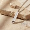 Custom Engraved Nano Bible Bar Necklace — view 5