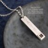 Custom Engraved Nano Bible Bar Necklace — view 6