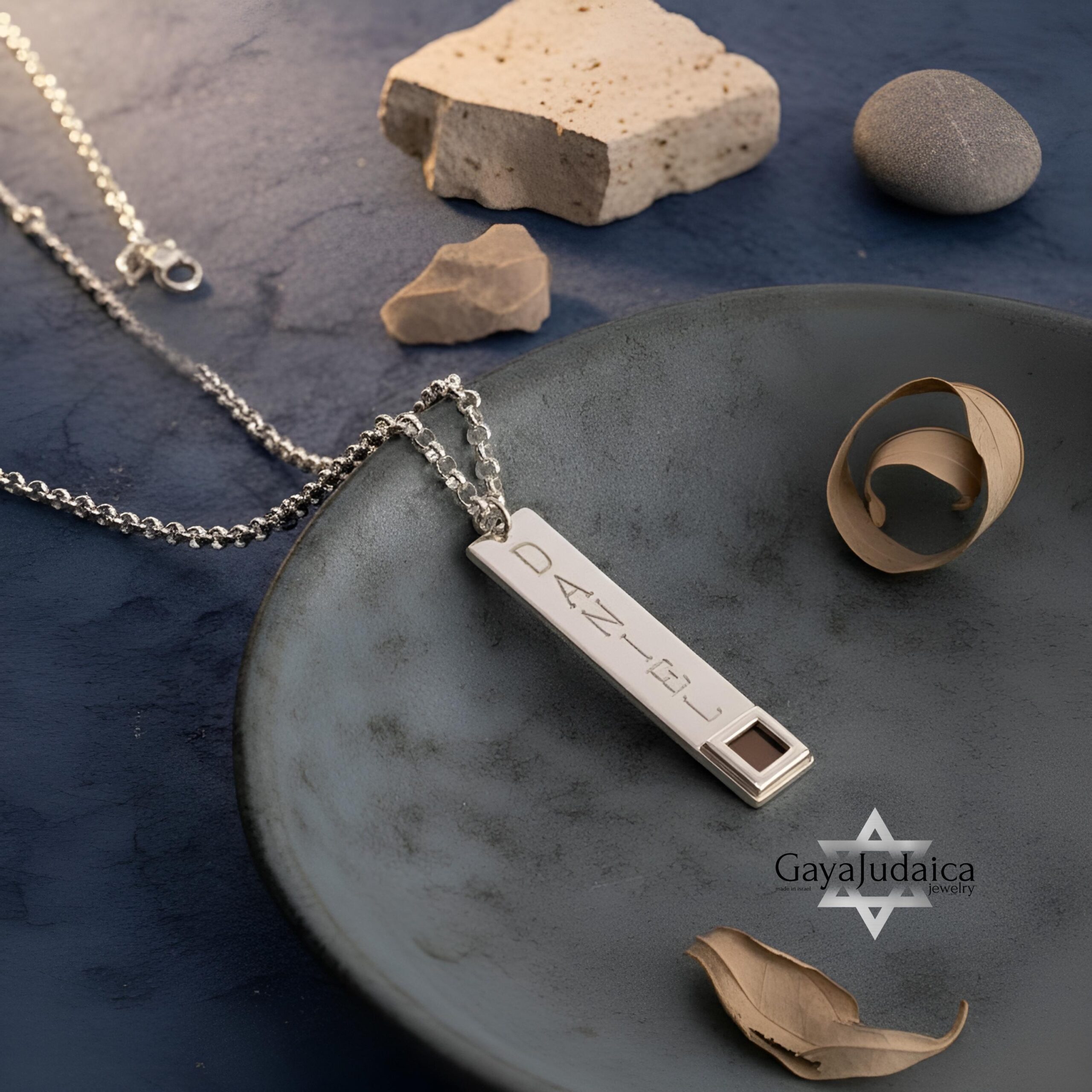 Custom Engraved Nano Bible Bar Necklace — Sterling Silver Jewish Jewelry Custom Engraved Nano Bible Bar Necklace — Sterling Silver Jewish Jewelry