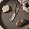 Custom Engraved Nano Bible Bar Necklace — view 10