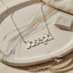 Custom Name Necklace on Figaro 3mm Chain — Sterling Silver, Gold, Rose Gold