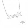 Custom Name Necklace on Figaro 3mm Chain — view 2