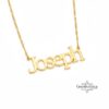 Custom Name Necklace on Figaro 3mm Chain — view 3