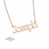 Custom Name Necklace on Figaro 3mm Chain — view 4
