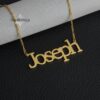 Custom Name Necklace on Figaro 3mm Chain — view 6