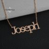 Custom Name Necklace on Figaro 3mm Chain — view 7