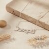 Custom Name Necklace on Figaro 3mm Chain — view 9