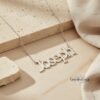 Custom Name Necklace on Figaro 3mm Chain — view 11