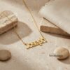 Custom Name Necklace on Figaro 3mm Chain — view 12