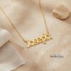 Custom Name Necklace on Figaro 3mm Chain — view 13