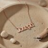 Custom Name Necklace on Figaro 3mm Chain — view 14