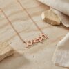 Custom Name Necklace on Figaro 3mm Chain — view 17