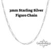 Custom Name Necklace on Figaro 3mm Chain — view 20