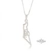 Israel Map Necklace with Custom Hebrew Name — view 2