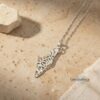 Shema Israel Map Necklace — Sterling Silver Judaica — view 1