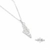 Shema Israel Map Necklace — Sterling Silver Judaica — view 2