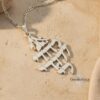 Sterling Silver Hebrew Verse Necklace — Song of Solomon — view 8