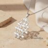Shema Israel Necklace — Sterling Silver & Gold — view 1