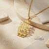 Shema Israel Necklace — Sterling Silver & Gold — view 15